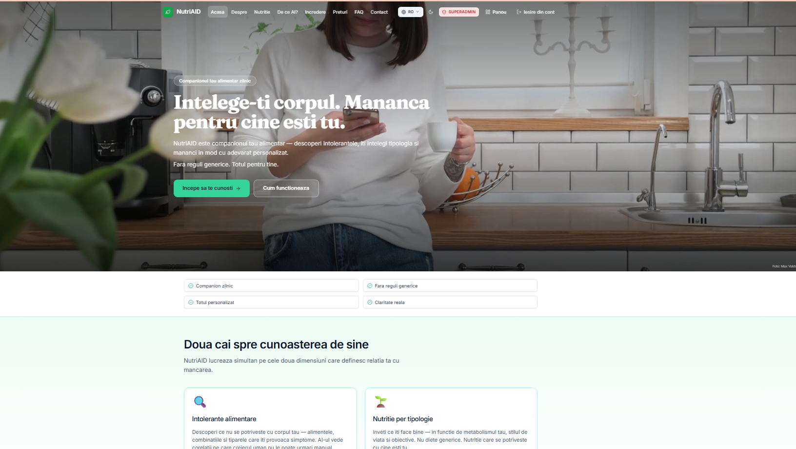 NutriAID — project screenshot