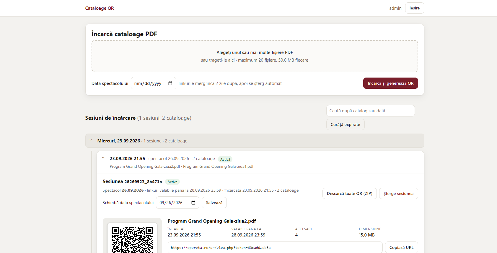 QR code generator — project screenshot